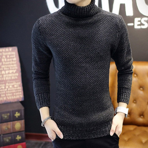 Winter Mens Turtleneck Sweaters Pullovers Clothing Warm Thick Men Cotton Knitted Sweater Male Sweaters