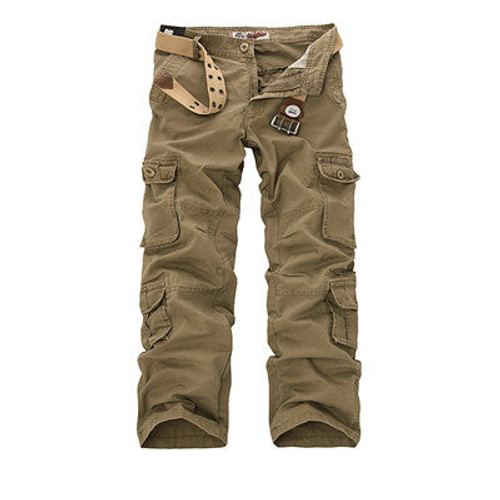 New men cargo pants mens Loose army tactical pants Multi-pocket trousers pantalon homme Big Size 46 Male Military Overalls