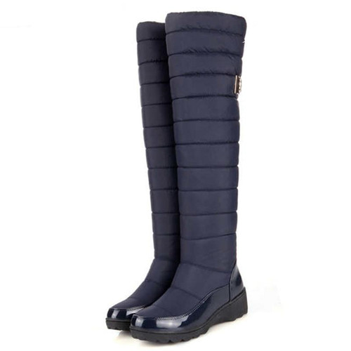 Warm snow boots fashion platform fur over the knee boots warm winter boots for women shoes