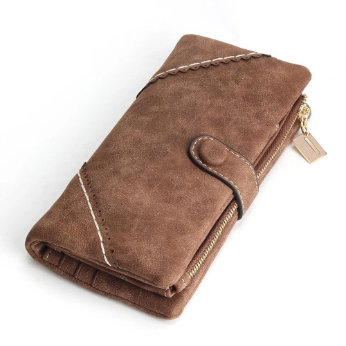 Women Wallets Coin Case Purse For Phone Card Wallet Leather Purse Frosted Long Purse Vintage Buckles Lace Wallet