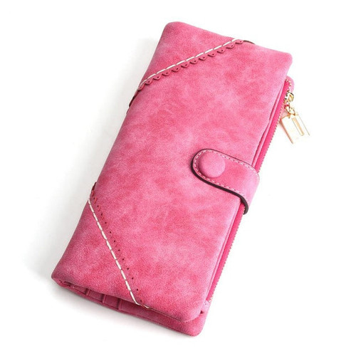 Women Wallets Coin Case Purse For Phone Card Wallet Leather Purse Frosted Long Purse Vintage Buckles Lace Wallet