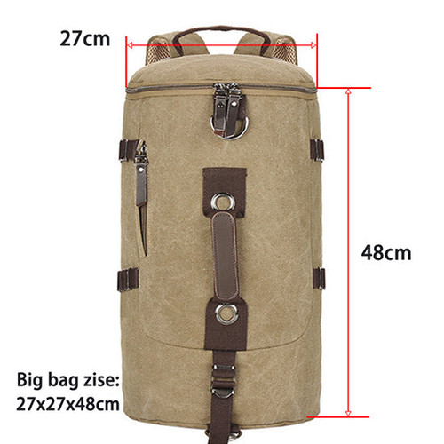 Large capacity man travel bag mountaineering backpack men bags canvas bucket shoulder bag