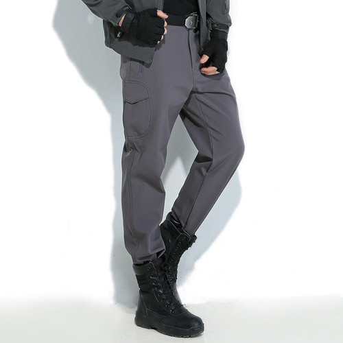 Men Winter Casual Pants Camouflage Skin Softshell Cargo Military Tactical Camo Jogger Male Waterproof Warm Fleece Combat Trouser