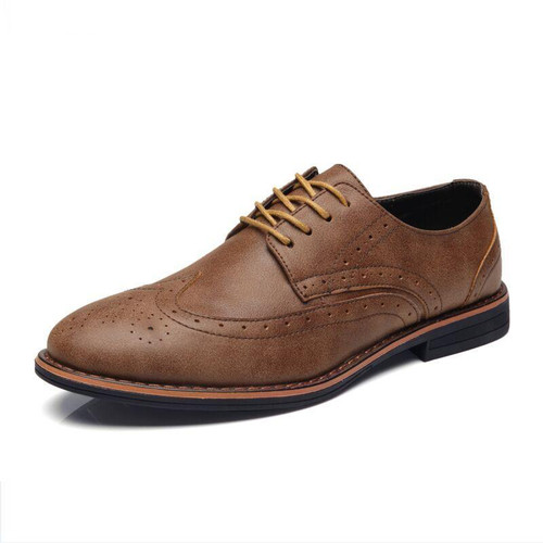 Luxury Leather Brogue Mens Flats Shoes Casual British Style Men oxfords Men Shoes Dress Shoes For Men