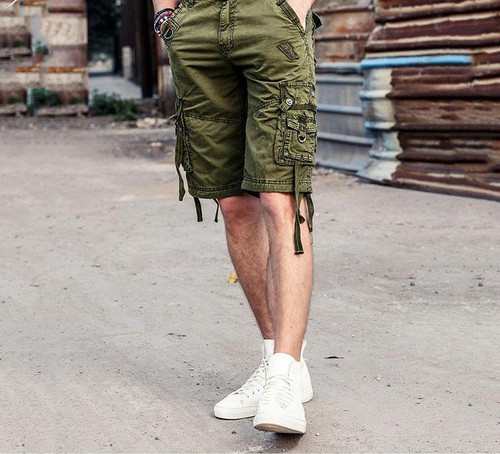 Casual 100% Cotton Breathable Multi Pockets Tactical Cargo Shorts Men Summer Loose Military Style Army Shorts