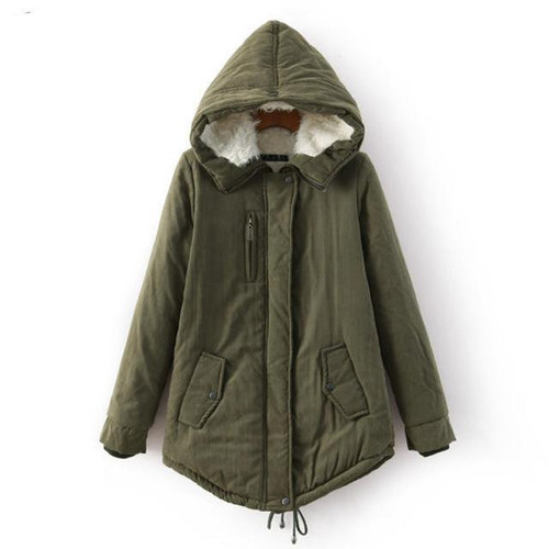 Women jacket Thick Hooded Outwear Medium-Long Style Warm Winter Coat Women Parkas