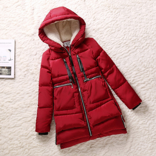 Winter Jacket Women Wadded Jacket Red Female Outerwear Thickening Casual Cotton Wadded Coat Women Parkas