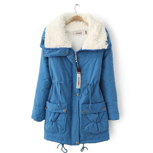 Autumn Winter Jacket Coat Women Parka Woman Clothes Solid Long Jacket Slim Women's Winter Jackets And Coats