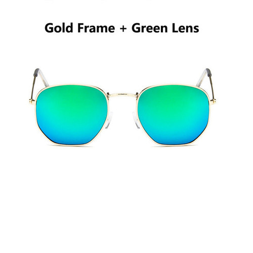 women's Hexagonal Sunglasses Shades Metal Flat Lens Ladies Glasses Unisex mens designer sunglasses vintage lunettes
