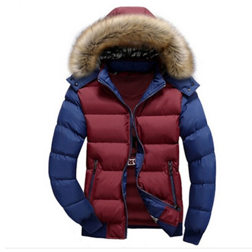 Men's Winter Jackets Thick Hooded Fur Collar Parka Men Coats Casual Padded Men's Jackets Male Clothing