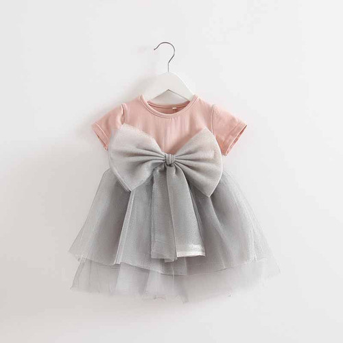 Baby short-Sleeve dress 1-4y Girls Clothes Dress Toddler Infant Girl Party Wedding Dresses