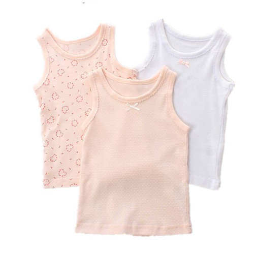 baby girls sleeveless clothes kids cartoon hearts t-shirt tops cotton tanks vests for 1-7 years children girl tanks 4003