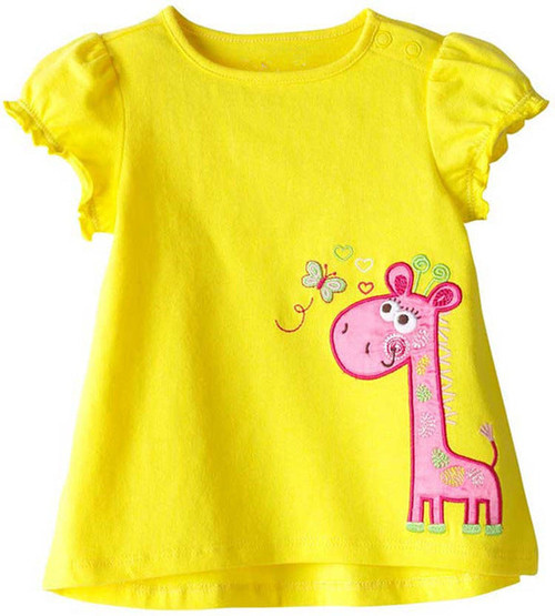New Quality 100% Cotton Baby Girls t-shirt Short Sleeve Kids Clothes Brand Summer Tee T-Shirt Baby Girls Clothing