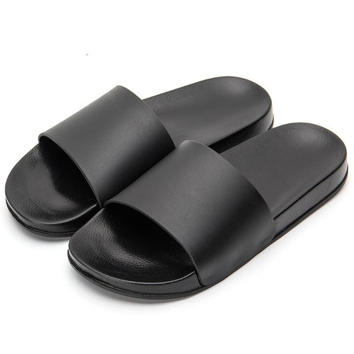 Men Slipper Casual Black And White Shoes Non-slip Slides Bathroom Summer Sandals Soft Sole Flip Flops Man