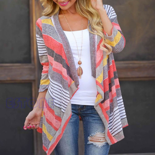 Boho Womens Cardigan Loose Sweater Outwear Knitted Jacket Coat Tops TW5351