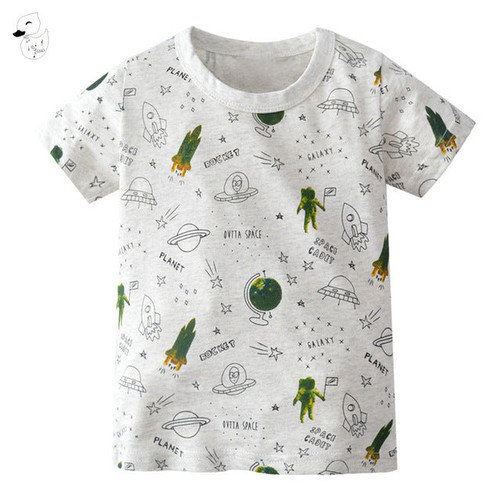 Children's Clothing T Shirt Boys T-shirt Baby Clothing Summer Shirt Tees Alien Planet Cotton 2018 Tops Tees T Shirt