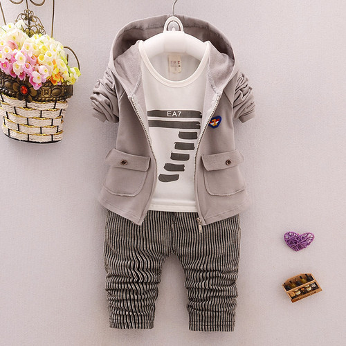 Clothes Baby Boy Clothing set Sport Suits  fashion Hooded   +T-shirt + Pants 3 pcs Boys Tracksuit Sets