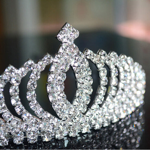 Delicate Rhinestone Princess Girls Crown Tiaras Headwear Hair Ornaments For Children Kids CC9459