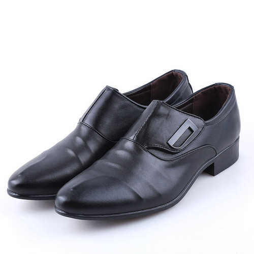 New Men's Shoes Brand Single Buckle Slip On Black Brown Man Office Party Wedding Dress Shoes