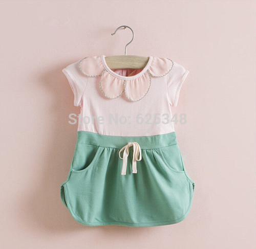 Summer floral Baby clothing,baby girls dress baby dress pink yellow