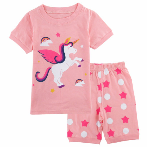 Girls Unicorn Sleepwear Child Unicornio Mermaid Pyjamas Kids Spring Summer Pajamas Homewear Clothing Set