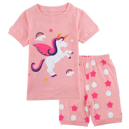 Girls Unicorn Sleepwear Child Unicornio Mermaid Pyjamas Kids Spring Summer Pajamas Homewear Clothing Set