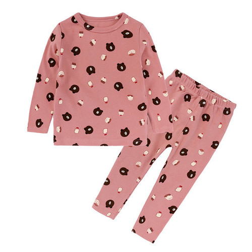 children home wear clothes kids Pajamas Sets boy girl night suit Cotton Sleepwear nightwear Long sleeve clothing 2018