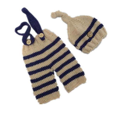 Baby Boys Clothes Newborn Early infant Unisex Crochet Knit Costume Striped Baby Boys Girls Cotton Outfits Infant Pants