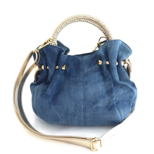 Luxury Women Denim Handbag Women Messenger Bag Female Jeans Shoulder Bag Women's Rivet Bags sac a main