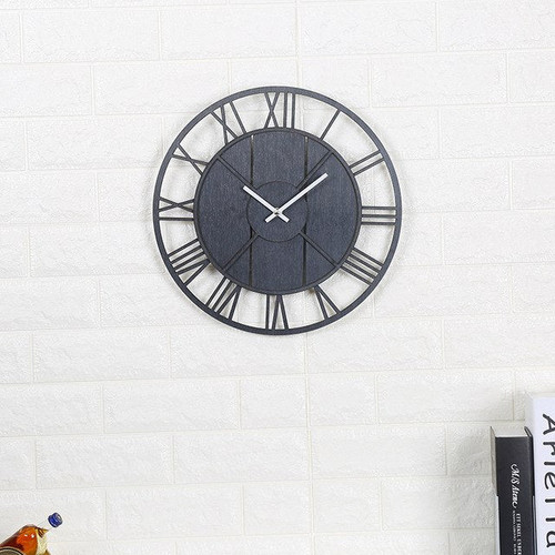 Silent Wooden Wall Clock Classic Retro Style Wood Clocks European Simple Timepiece For Living Room Study Bedroom Home Decoration