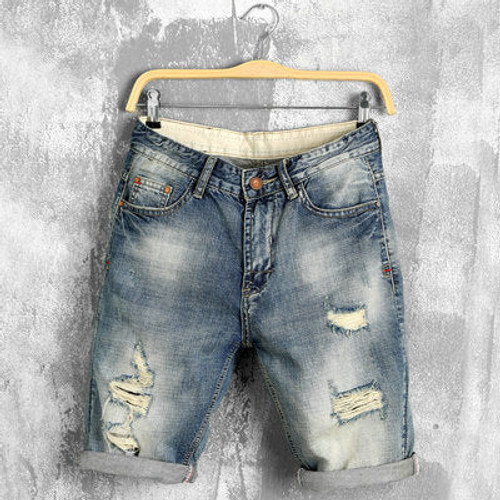 summer denim shorts male jeans men jean shorts bermuda skate board harem mens jogger ankle ripped wave 38 40,PA028