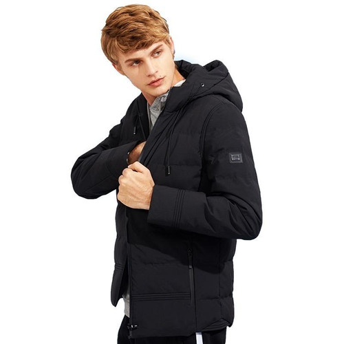 new thick winter jacket men brand clothing hooded warm coat male top quality black solid parkas jacket AMF705280