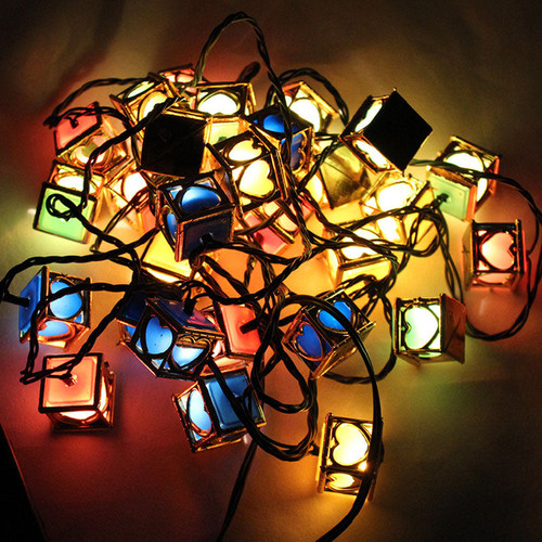 1pcs/lot 28pcs Lamp String Christmas Colorful LED Gift Light Christmas Tree Ornaments 3.3meters For Festival Party Decorations