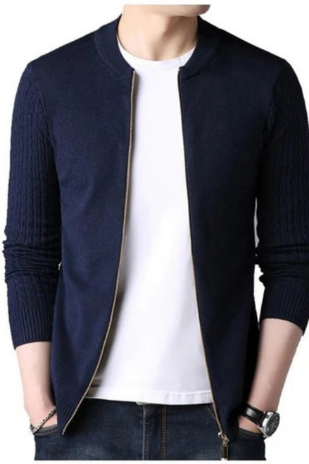 New Autumn Men Cardigan Solid Color Casual Men Knitwear Sweater High Quality Zipper Sweater Slim Fit Pull Homme Y061