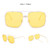 Luxury Women Sunglasses Fashion Square Vintage Retro Brand Designer Oversized Female Goggles Sun Glasses Men Tide Oculos