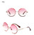 Round Sunglasses Women Designer Rimless Crystal Sun Glasses UV400 Female lunette de soleil gunes gozlugu W18905