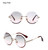 Round Sunglasses Women Designer Rimless Crystal Sun Glasses UV400 Female lunette de soleil gunes gozlugu W18905