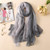 Women's Summer Scarf Plain Ombre Silk Shawl Soft Thin Gradient Hijab Snood Oversized Bandana Beach Cover-ups Foulard Sjaal