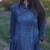 Dress Women New Denim Vestidos Three Quarter Sleeve a-Line Blue Women Vestido Elegant Vintage Denim Dresses