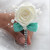 Ivory Cream Satin Flower Groom Boutonniere Bow Tie Pearl Beads Bride Wedding Dress Corsage Pin Brooch for Man Suit X8715