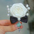 Ivory Cream Satin Flower Groom Boutonniere Bow Tie Pearl Beads Bride Wedding Dress Corsage Pin Brooch for Man Suit X8715