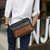 New Casual Crazy Horse PU Leather Men Bag Small Shoulder Bag Vintage Design Handmade Zipper Style Messenger Bag Handbags for Men