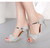 Metal Square Heel Women Sandals Women Heel Shoes Gold Sliver Peep Toe Party Ladies Sandals Summer Sandals Woman