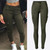 New Army Green Pockets Trousers Women Fashion Cotton Safari Style High Elastic Skinny Jeans Mujer Low Waist Patchwork Pants