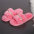 Fashion Rhinestone Women Indoor Slippers Warm Fur Home Floor Bedroom Shoes Soft Sole Non-Slip Female Cotton Slippers