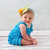 Baby Girls Clothes Baby Blue Ruffled Lace Romper Toddler Kids Jumpsuit New Born Baby 1th Birthday Photo Outfit