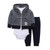 3PCS unisex newborn baby tracksuit,long sleeve hooded jacket with zipper+rompers+pants,baby boy clothing set,baby girl outfits