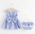 Newborn Baby Girls Clothes Sleeveless Dress+Briefs 2PCS Outfits Set Striped Printed Cute Clothing Sets Summer Sunsuit 0-24M-1