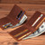 Crazy Horse Leather Men Wallets Retro Handmade Small Purse Top Cow Leather Brand Designer Minimalist Wallet Portomonee