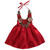 Toddler Kids Baby Girl Clothes Girls 3D Flowers Halter Dress Formal Sleeveless Dresses Red White A Line Sundress